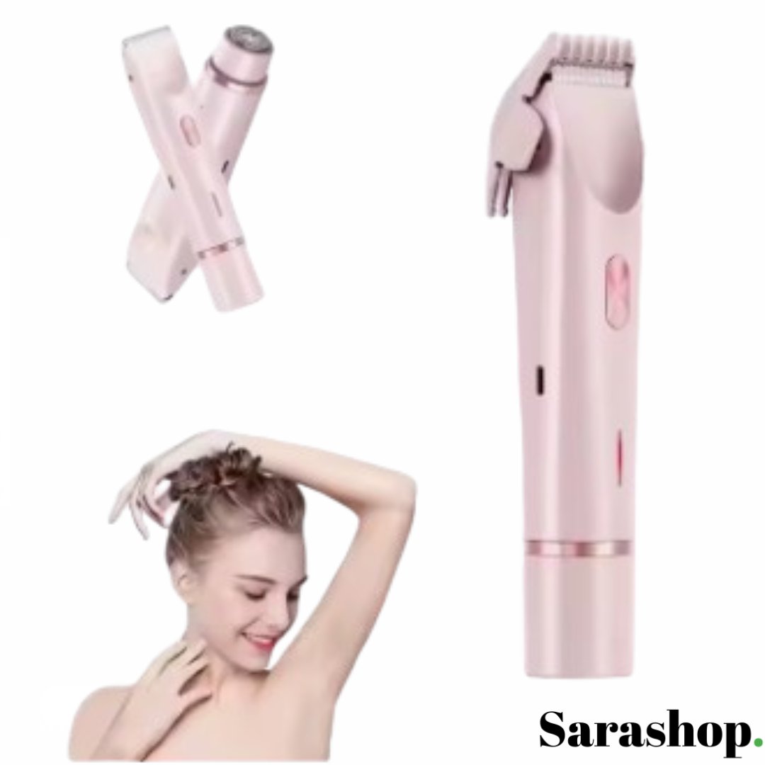 Rasoir électrique rechargeable  2-en-1 – l’accessoire pratique pour une peau nette à tout moment