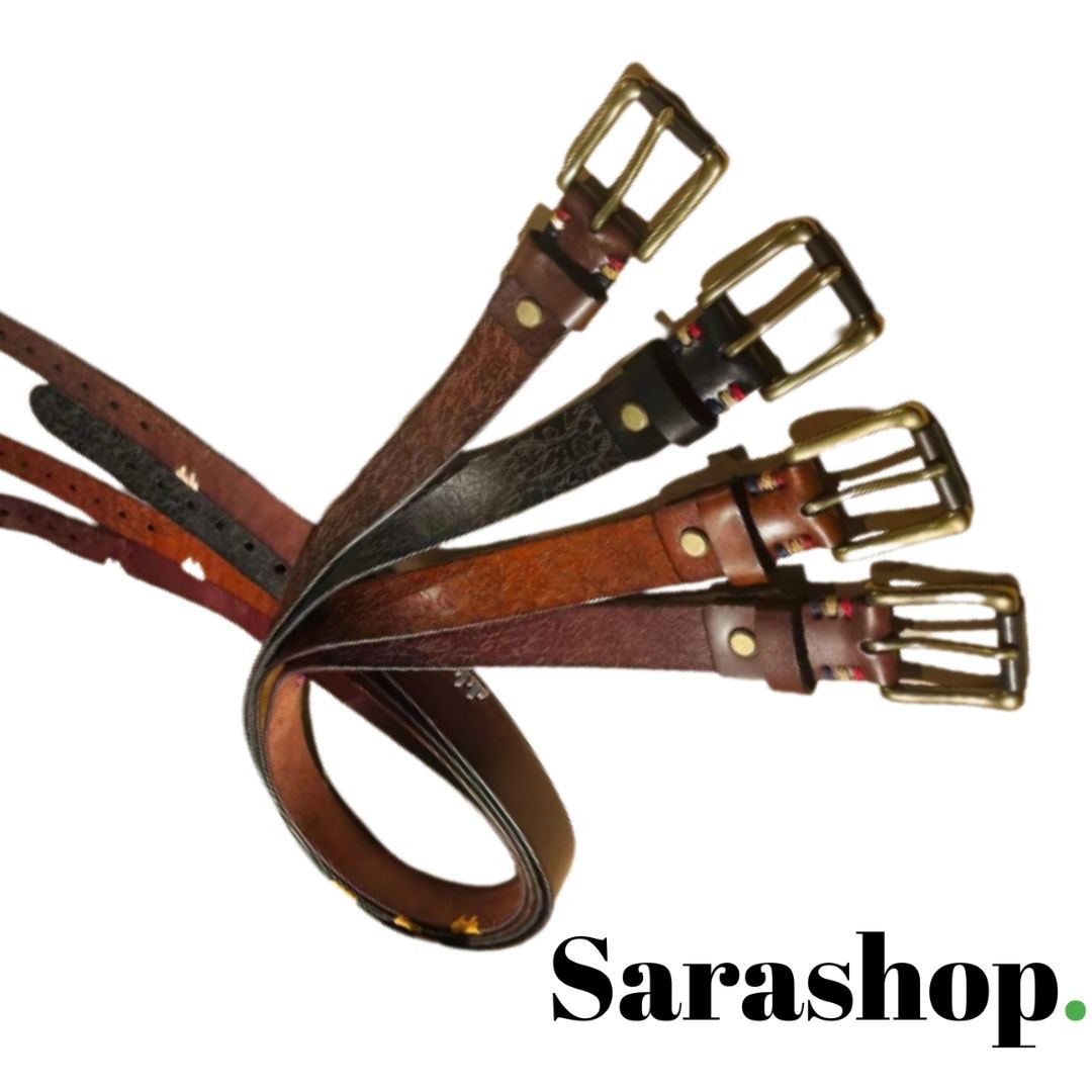 Ceinture en cuir Savane Acajou