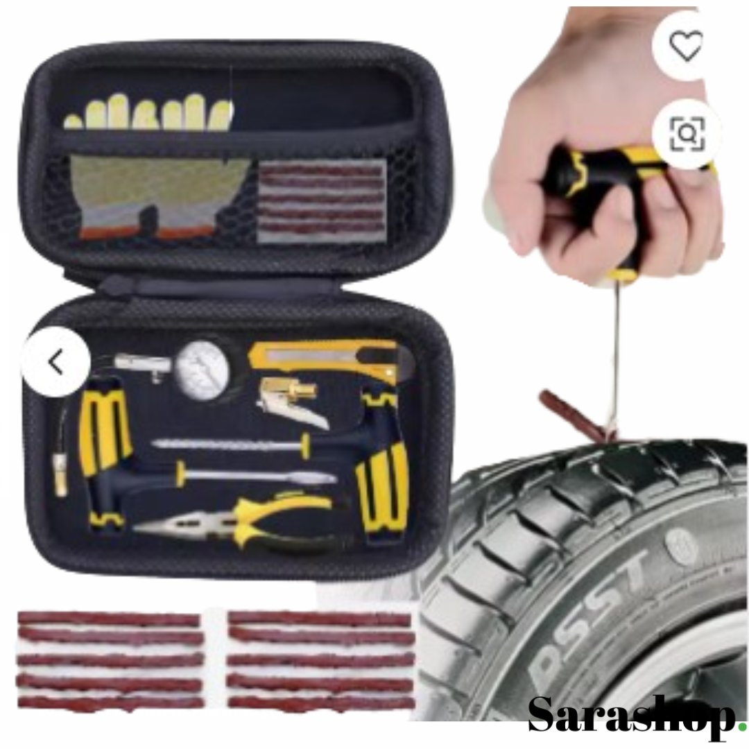 Kit de Réparation Pneu d’Urgence – pour voiture, moto et vélo