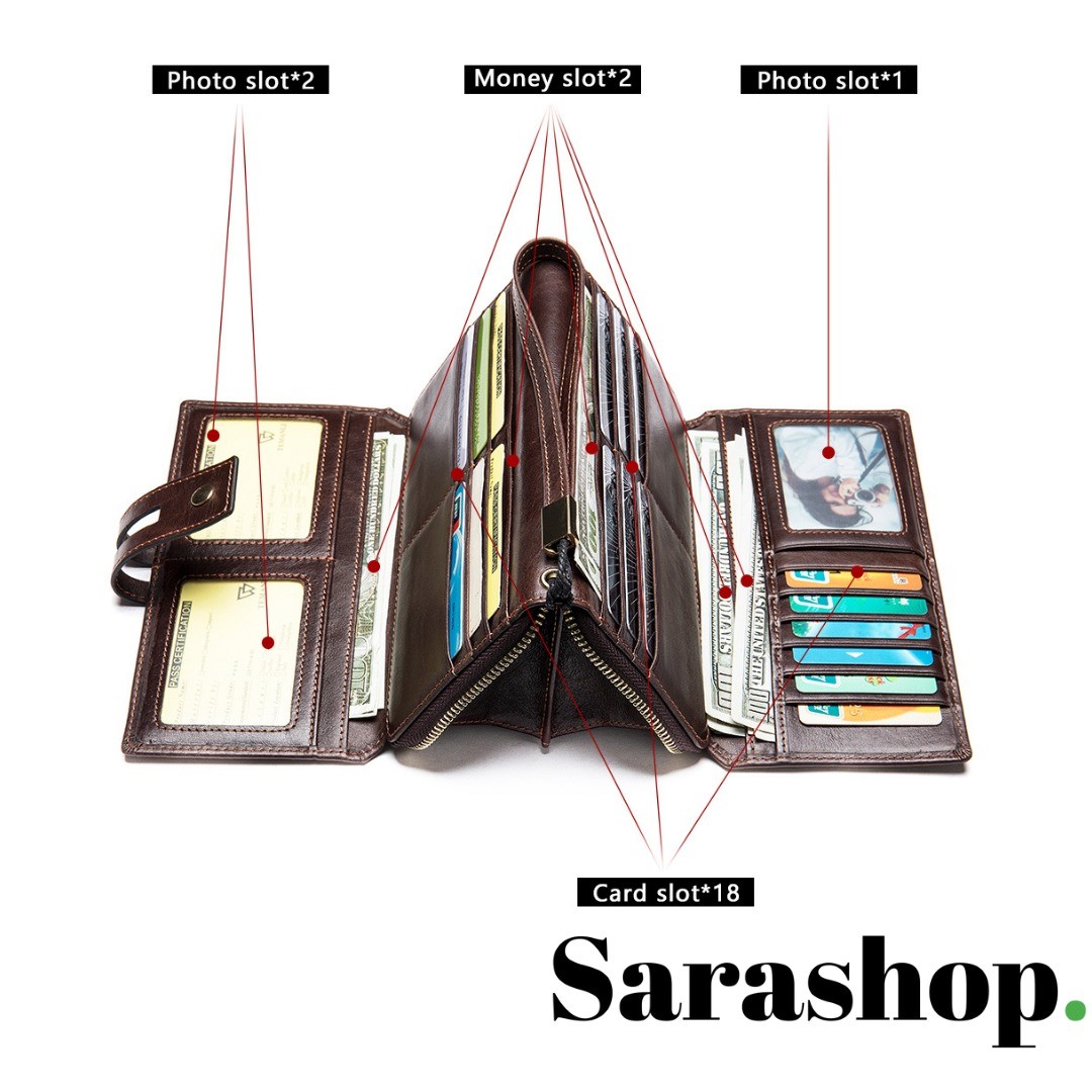 Portefeuille en cuir Le parisien