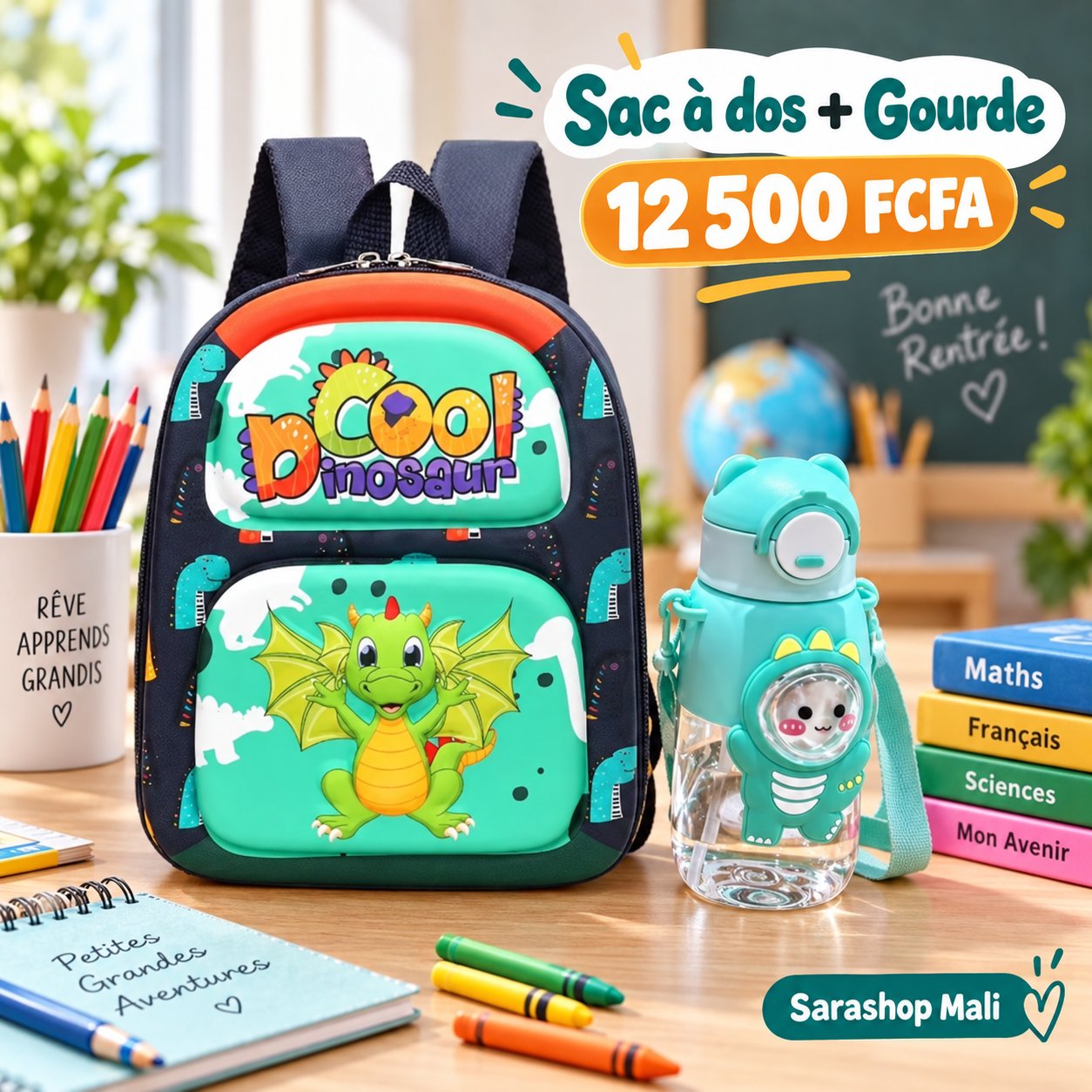 Sac a dos 3D + Gourde