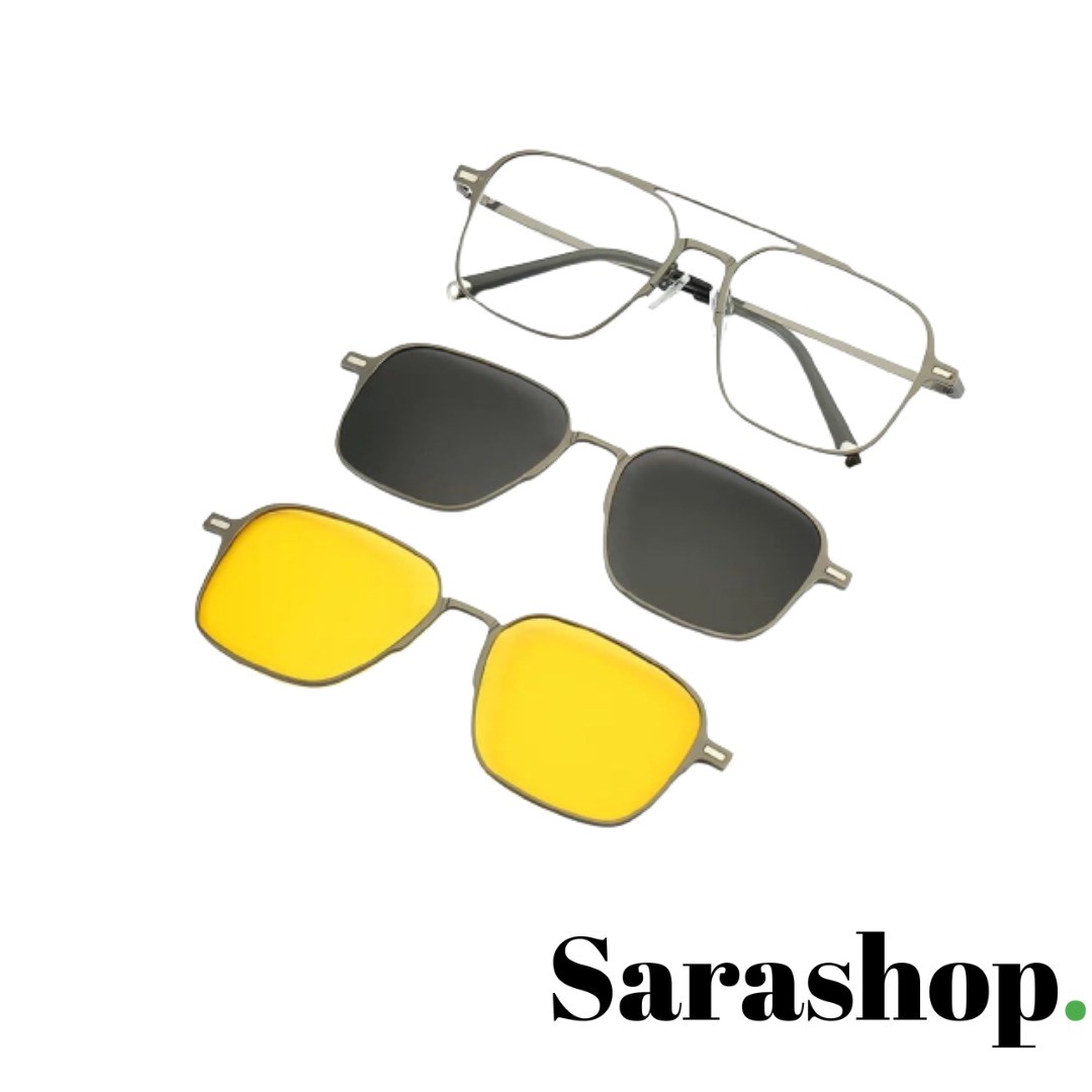 Lunette à clip magnétic 3 en 1