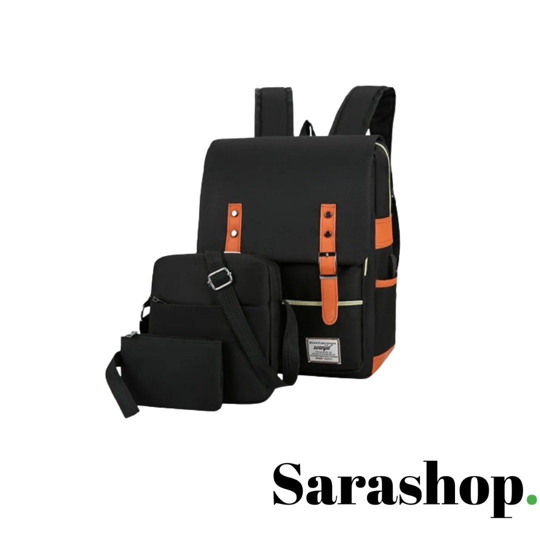 Backpack 3 en 1 : Sac à Dos, Sacoche et pochette