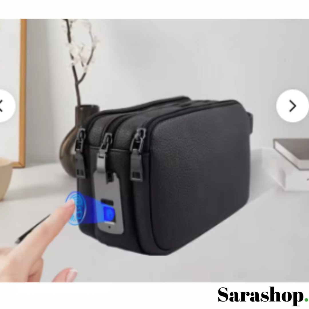Sacoche Homme Sécurisée avec Empreinte – élégance, rangement et protection au quotidien.