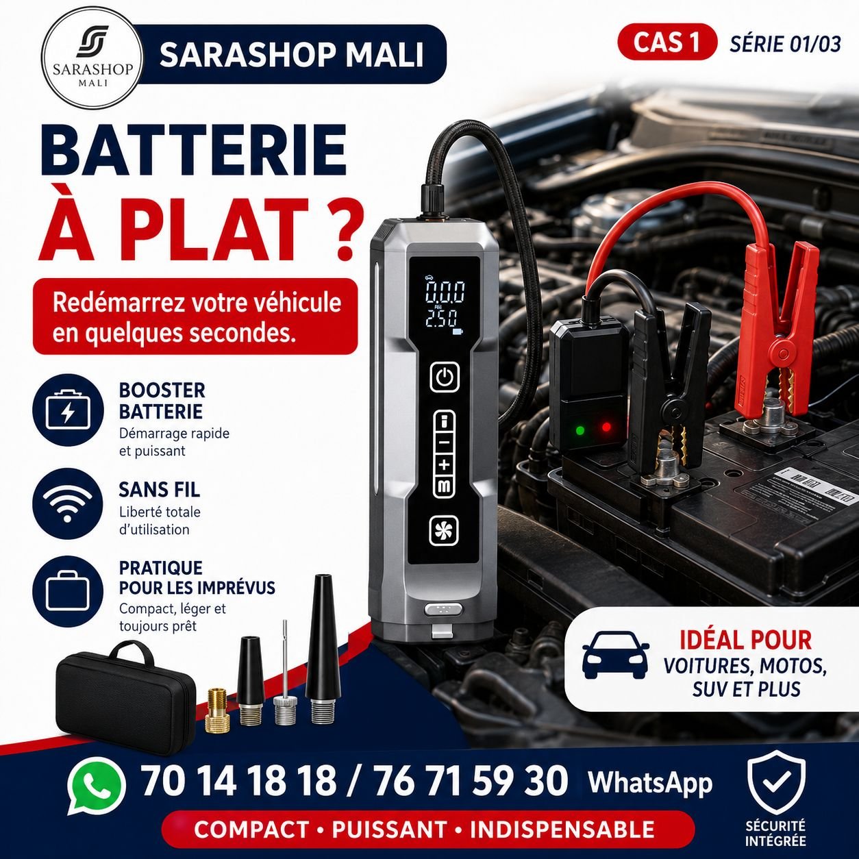 Pack de démarrage de batterie