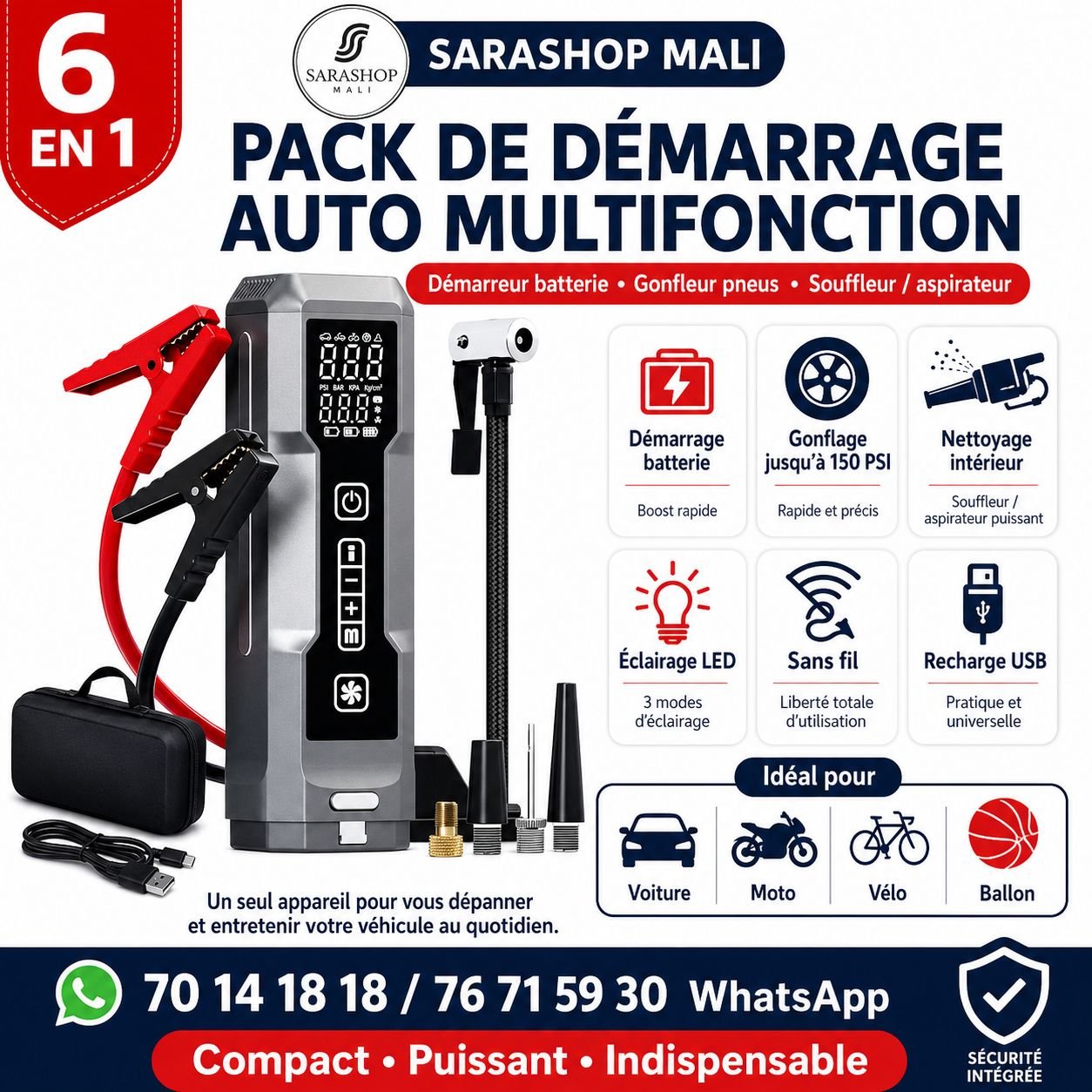 Pack de démarrage de batterie