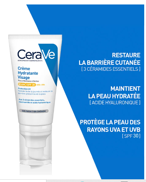 cerave Crème Hydratante Visage SPF30