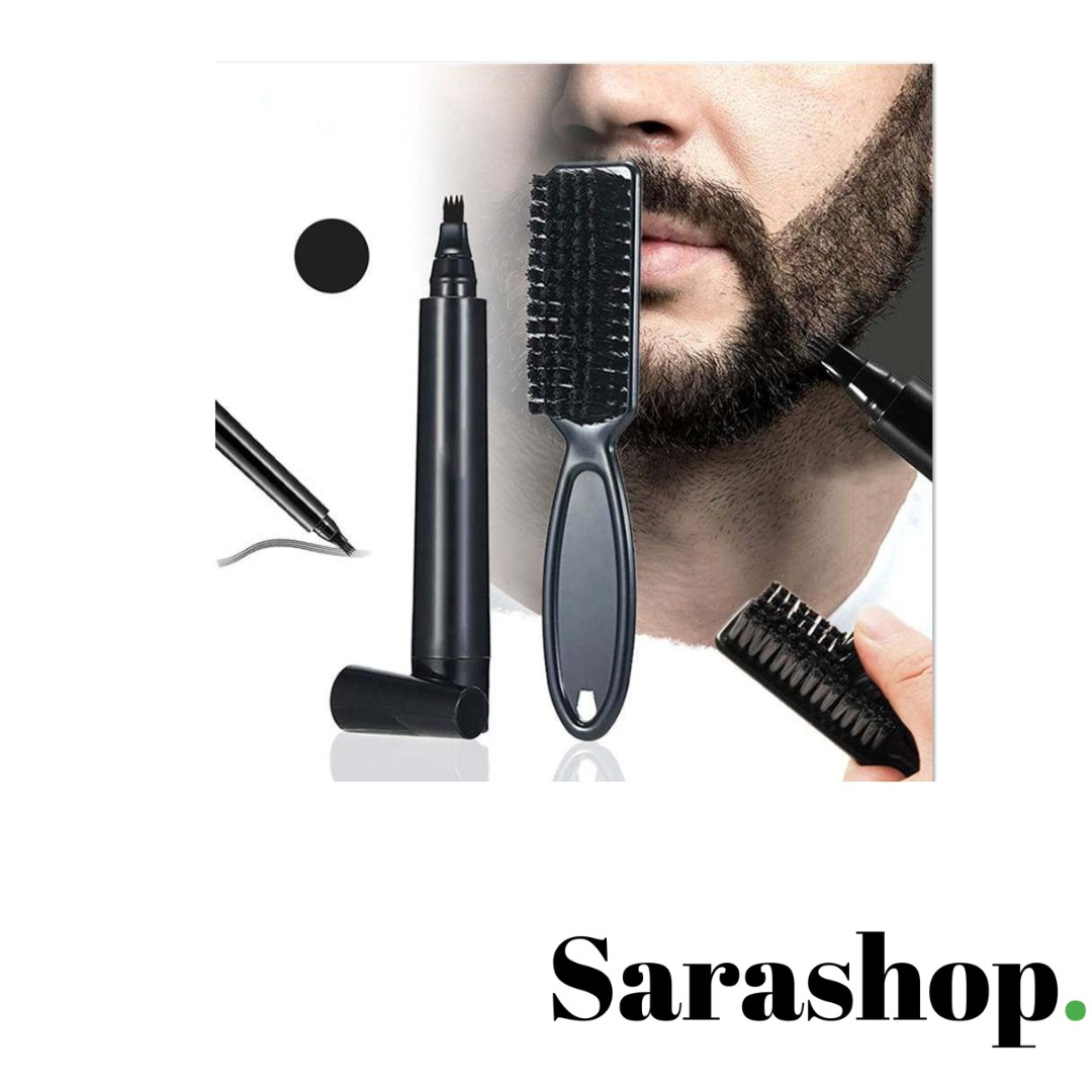 Kit de remplissage de barbe - pinceau + brosse