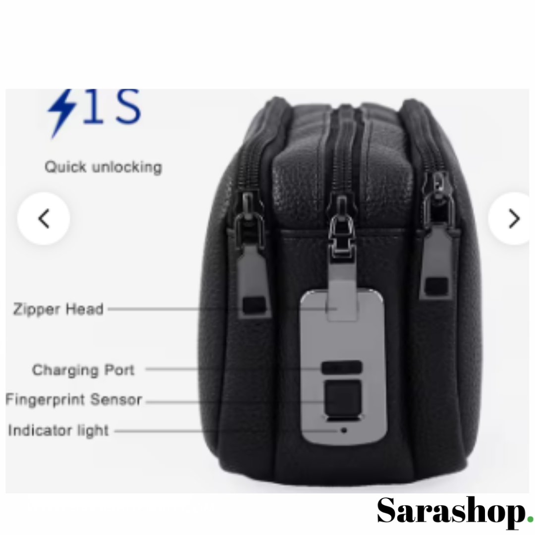 Sacoche Homme Sécurisée avec Empreinte – élégance, rangement et protection au quotidien.