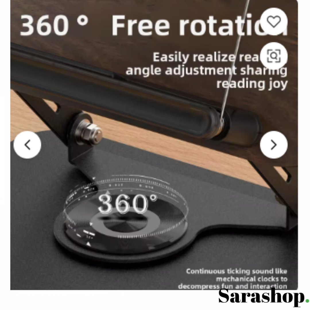 Support de Livre Rotatif 360° – le confort de lecture au bureau, à la maison ou en cuisine.